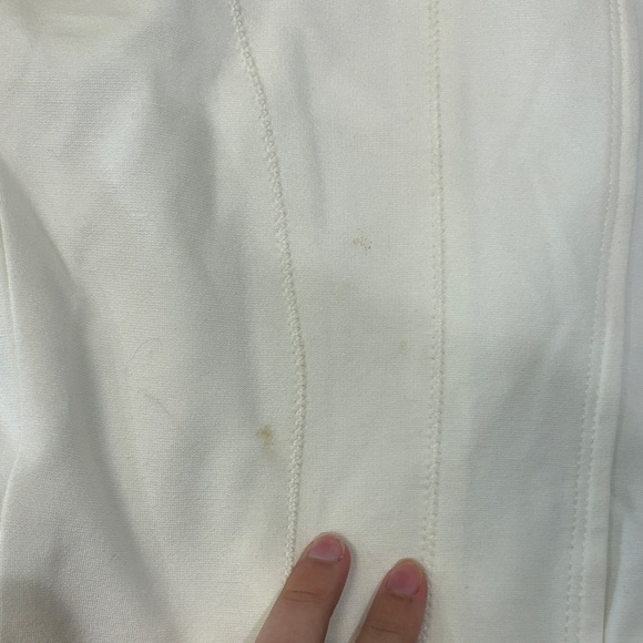 White House Black Market Cream Leather Jacket - Picture 4 of 10